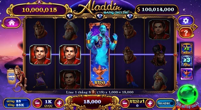 Giao diện game nổ hũ Aladdin trên nhà cái Five88